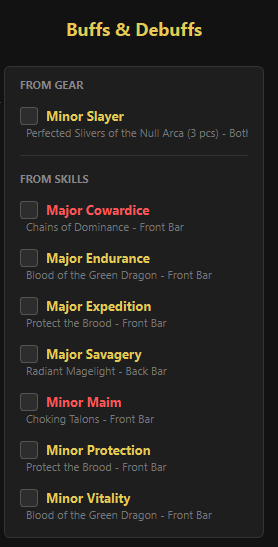 Automated Buffs and Debuffs Tracker