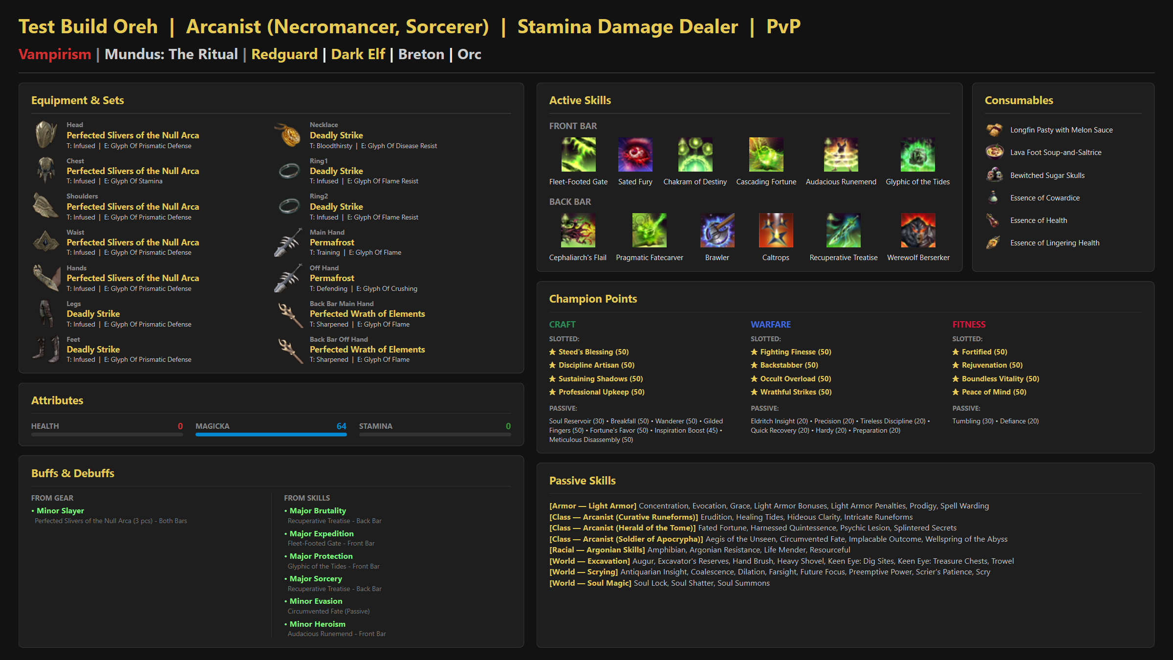 ESO Build Table Export